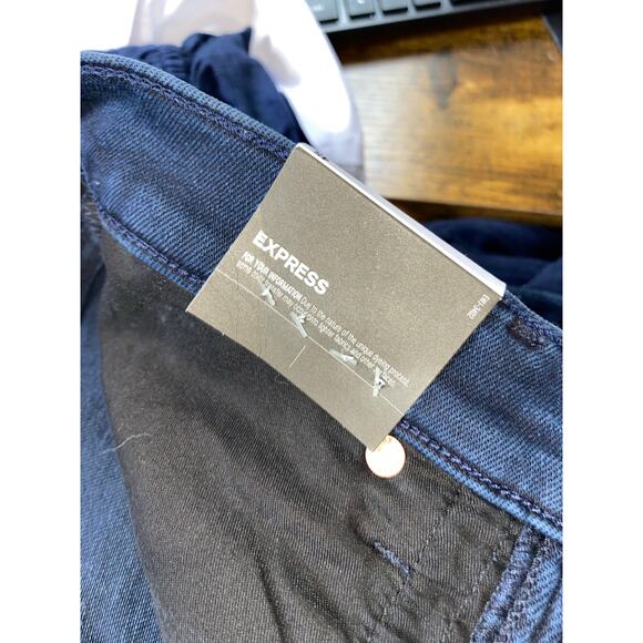 NWT $80 EXPRESS size 4S Slim Mid Rise Blue Jeans - Picture 6 of 9